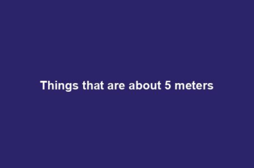 Things that are about 5 meters