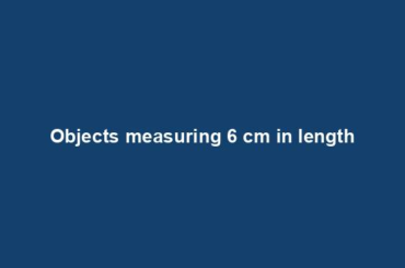 Objects measuring 6 cm in length